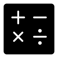 Obraz premium math glyph icon
