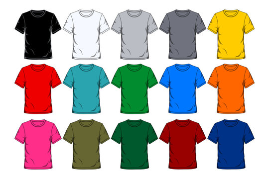 colorful t-shirt templates