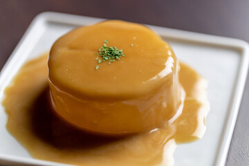 おでん大根のポルチーニソース