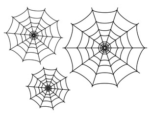 Obraz premium 蜘蛛の巣 ベクターイラスト