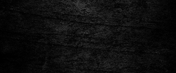 Black stone concrete texture background, dark grey black cement for background marbled stone wall or rock industrial texture in website banner header backdrop design, Black dark black grunge textured. - obrazy, fototapety, plakaty