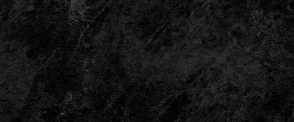 Black stone concrete texture background, dark grey black cement for background marbled stone wall or rock industrial texture in website banner header backdrop design, Black dark black grunge textured.