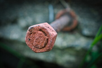 rusty bolt and nut