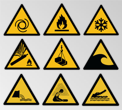 Warning/Danger signs models - 4 / Ai Illustrator