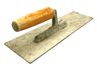 old trowel isolated on transparent background png file