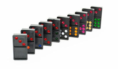 row of dominoes