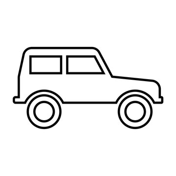 small high car icon line art
