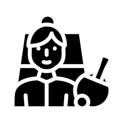 table tennis female sport glyph icon vector. table tennis female sport sign. isolated symbol illustration