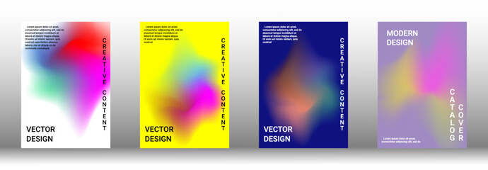 Artistic covers design. Creative fluid colors backgrounds. Set of abstract covers