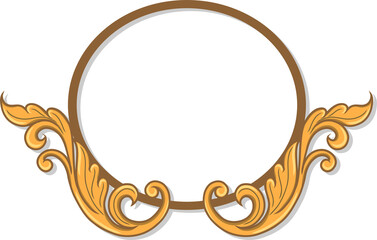 Luxury frame Golden for Decorative