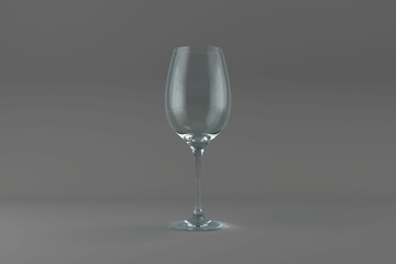 Close up of empty wineglass 
