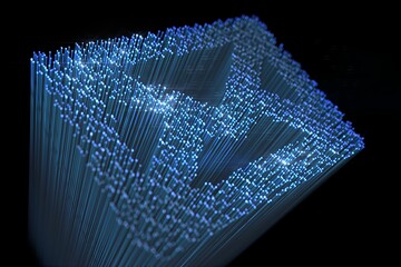 Envelope against black background