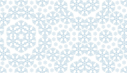 Christmas snowflake seamless pattern for winter holiday ornament