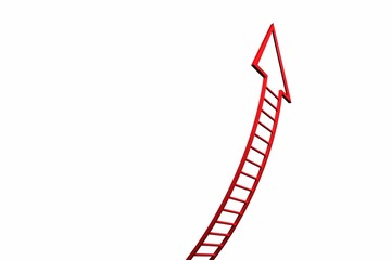 Red ladder arrow graphic