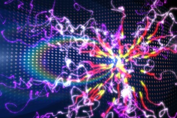 Digitally generated bright disco background