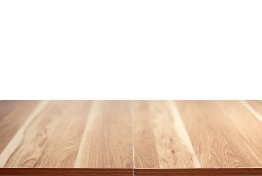 Brown Empty Wooden Table Top Isolated On Transparent Background Png File