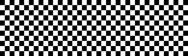 seamless black and white chessboard pattern. checkered wallpaper illustration. Monochrome greyscale checker, chessboard or race flag competition concept backdrop.