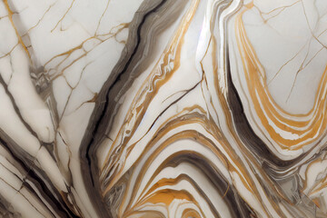 Background of the marble pattern with golden lines - Digital Generate Image