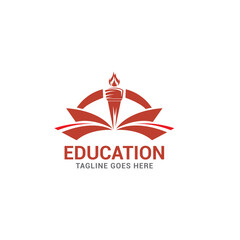education logo icon design, vector illustration.