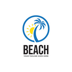 Beach Logo icon vector template.