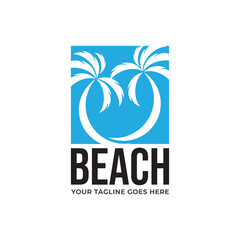Fototapeta na wymiar Beach Logo icon vector template.
