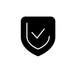 sheild verified guard concept line icon. Simple element illustration. Email sheild concept outline symbol design.