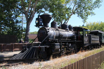 Fototapeta na wymiar old locomotive, Fort Edmonton Park, Edmonton, Alberta