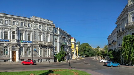 Fototapeta na wymiar Catherine the Great Square in Odessa, Ukraine