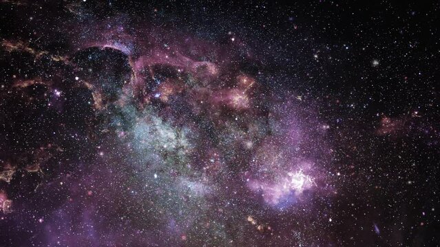 4k nebula clouds moving in the dark universe