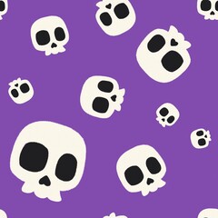 seamless pattern with skulls