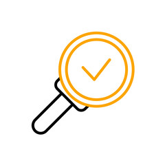 Magnifying glass line icon. Simple element illustration. Magnifying glass concept outline symbol design.
