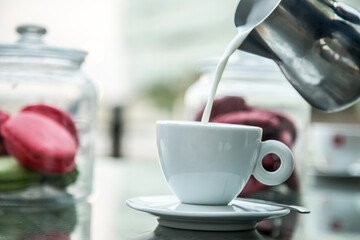 Coffee day shot, Photo is selective focus with shallow depth of field. Taken at Cairo Egypt on 18 November 2016.