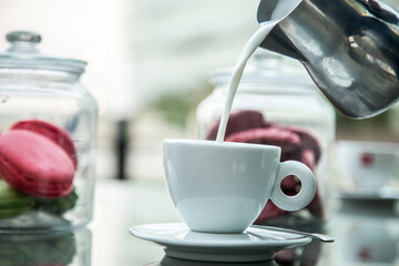 Coffee day shot, Photo is selective focus with shallow depth of field. Taken at Cairo Egypt on 18 November 2016.