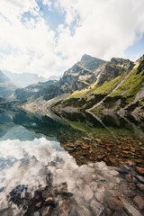 Tatra National Park in Poland. Tatra mountains panorama,  Hiking in Gasienicowa valley (Hala...