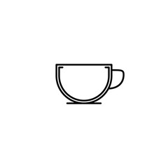 empty cup icon on white background. simple, line, silhouette and clean style. black and white. suitable for symbol, sign, icon or logo