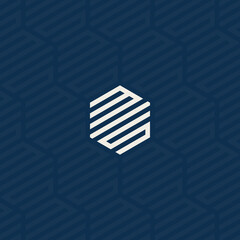 MIS hexagonal logo with background pattern design