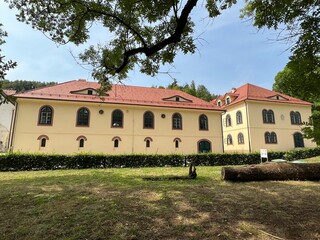 Fototapeta premium Sneznik castle complex - Stari trg pri Lozu, Slovenia (Graščinski kompleks Snežnik - Stari trg pri Ložu, Slovenija)