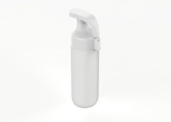 Matte Thermos Bottle Mockup isolated on white background. 3d illustration 