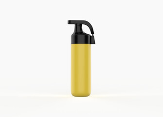 Matte Thermos Bottle Mockup isolated on white background. 3d illustration 