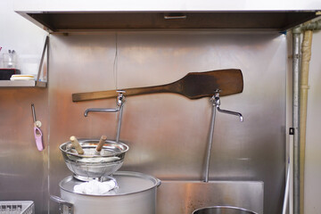 Japan ramen store kitchen setup