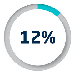 Set of circle percentage diagrams for infographics, 3D design