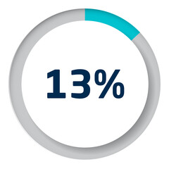 Set of circle percentage diagrams for infographics, 3D design
