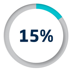 Set of circle percentage diagrams for infographics, 3D design