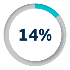 Set of circle percentage diagrams for infographics, 3D design