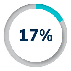 Set of circle percentage diagrams for infographics, 3D design
