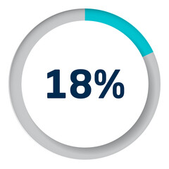 Set of circle percentage diagrams for infographics, 3D design