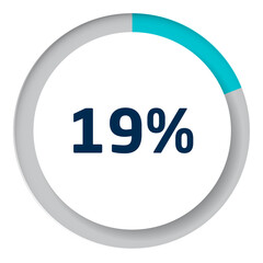 Set of circle percentage diagrams for infographics, 3D design