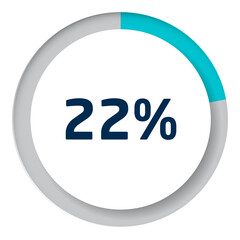 Set of circle percentage diagrams for infographics, 3D design