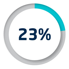 Set of circle percentage diagrams for infographics, 3D design