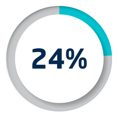 Set of circle percentage diagrams for infographics, 3D design